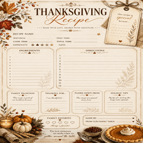 Gather Around the Table Recipe Keepsake™ - Digital Boss Collection®
